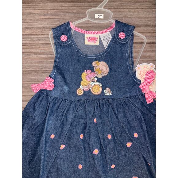 Adorable vintage Precious Moments denim jumper dress from Y2K 4T - Picture 2 of 4